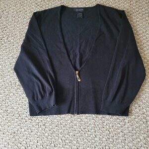 Ashley Stewart Zip-Up Cardigans 14/16 with Gold Zippers